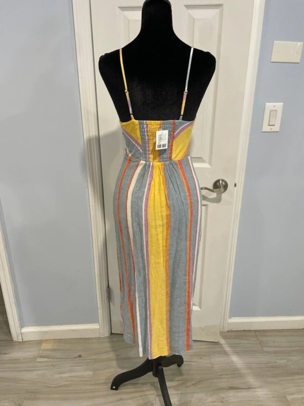Urban Outfitters Tootsie Multicolor Stripe Button-Front Dress XS NWT